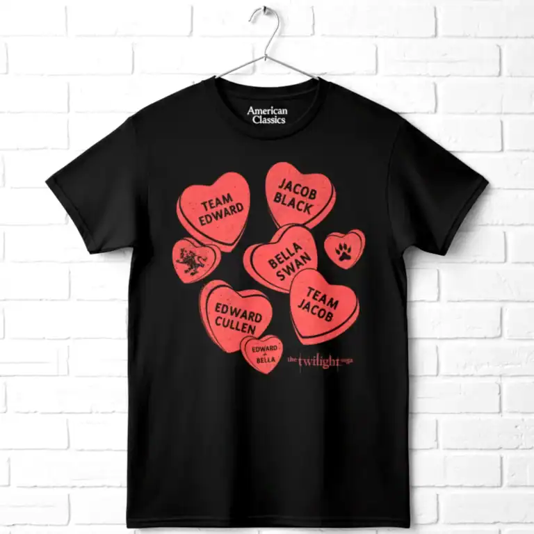 Twilight Red Candy Love Hearts Men's T Shirt