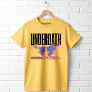 Underoath Blue Flames Men's T Shirt