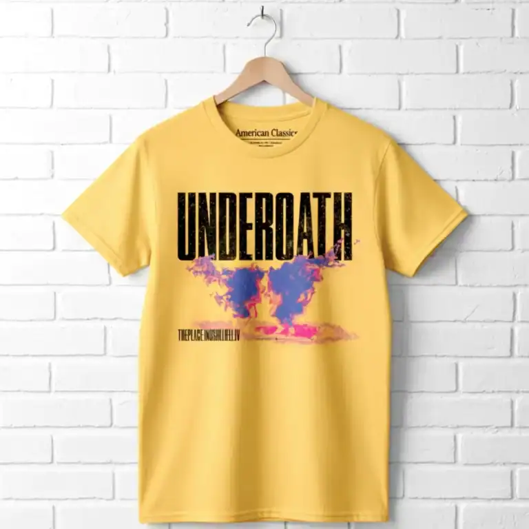 Underoath Blue Flames Men's T Shirt
