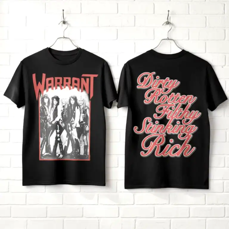 Warrant Dirty Rotten Filthy Stinking Rich Band Men's T Shirt