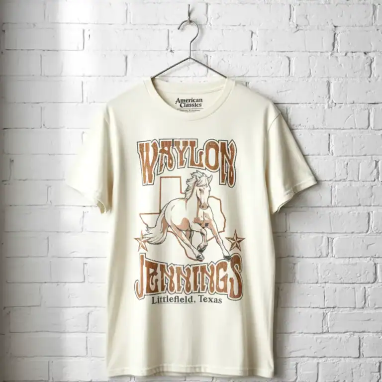 Waylon Jennings Littlefield Texas Men's T Shirt