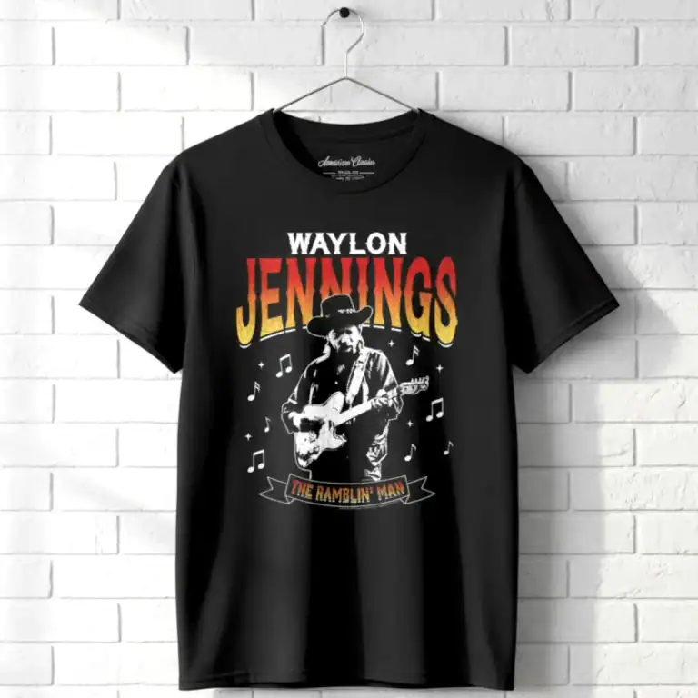 Waylon Jennings The Ramblin Man Music Men's T Shirt