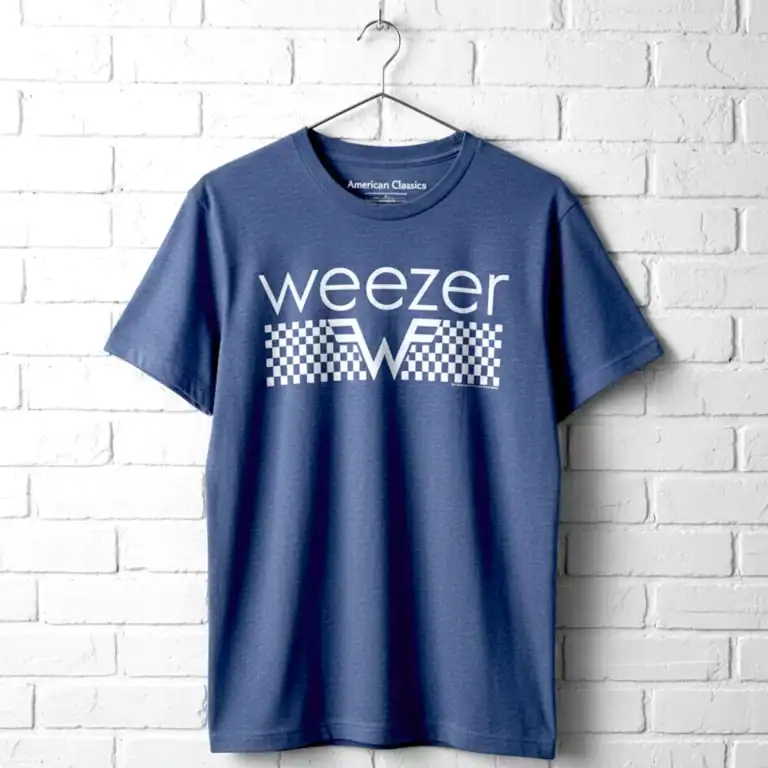 Weezer Checkered Logo Men's T Shirt
