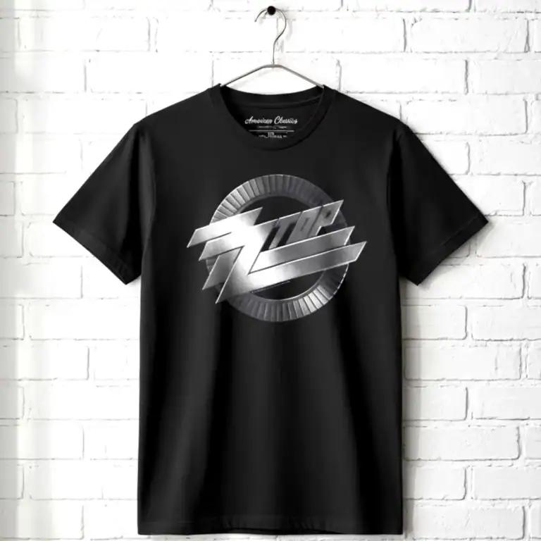 ZZ Top Metallic Logo Men's T Shirt