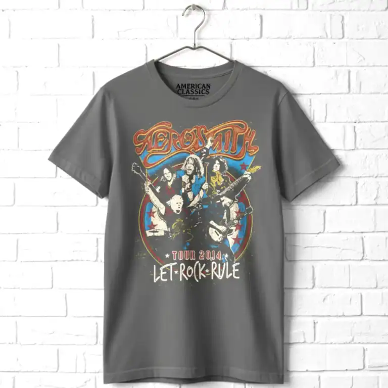 Aerosmith Let Rock Rule Tour 2014 Men's T Shirt