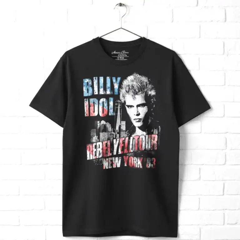 Billy Idol Rebel Yell Tour New York 1983 Men's T Shirt