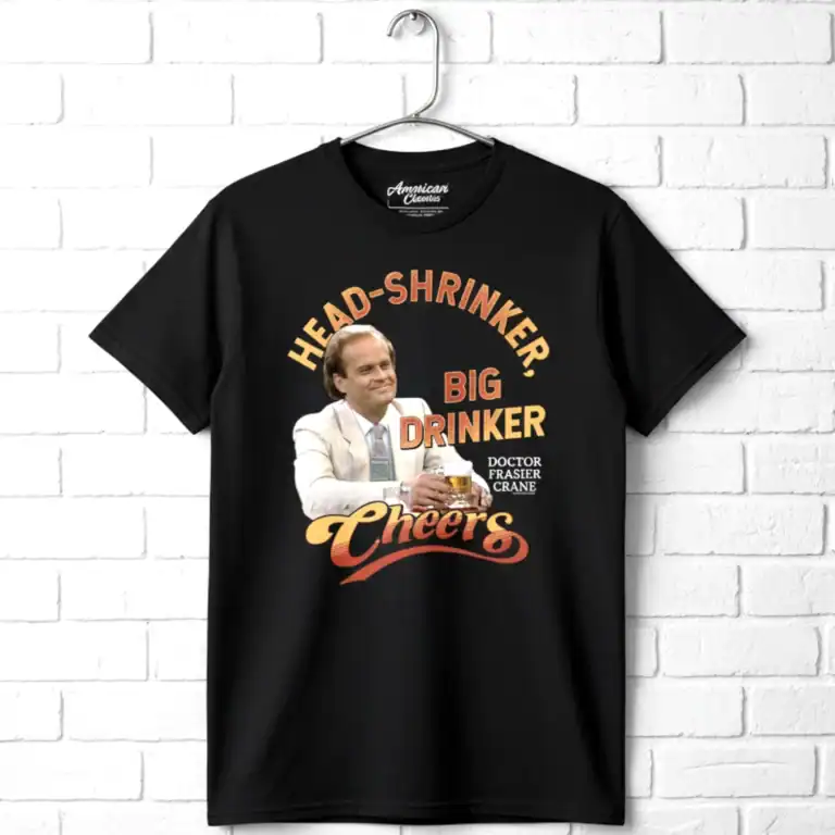 Cheers Head Shrinker Big Drinker Men's T Shirt