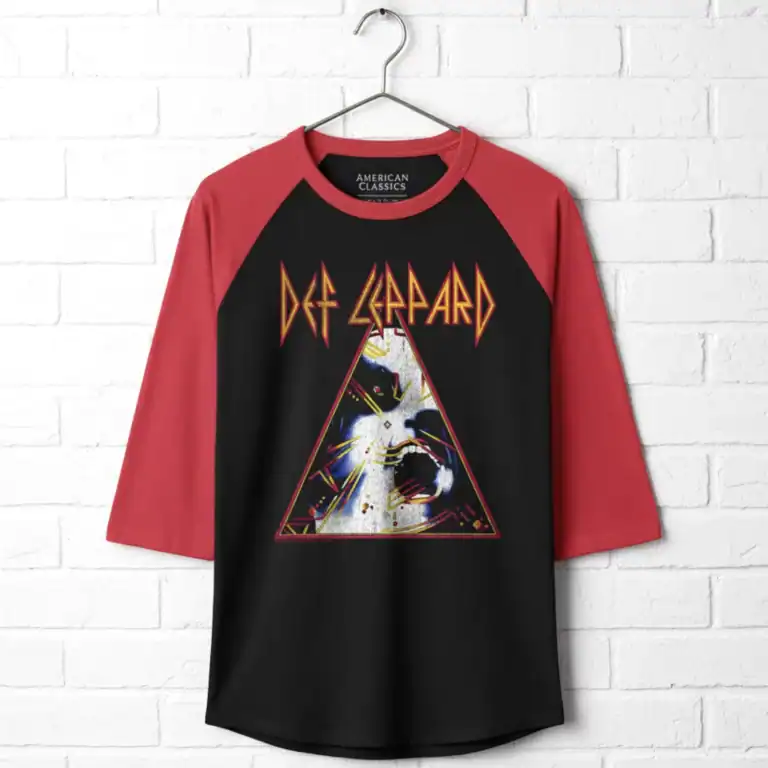 Def Leppard Hysteria Album Baseball Shirt
