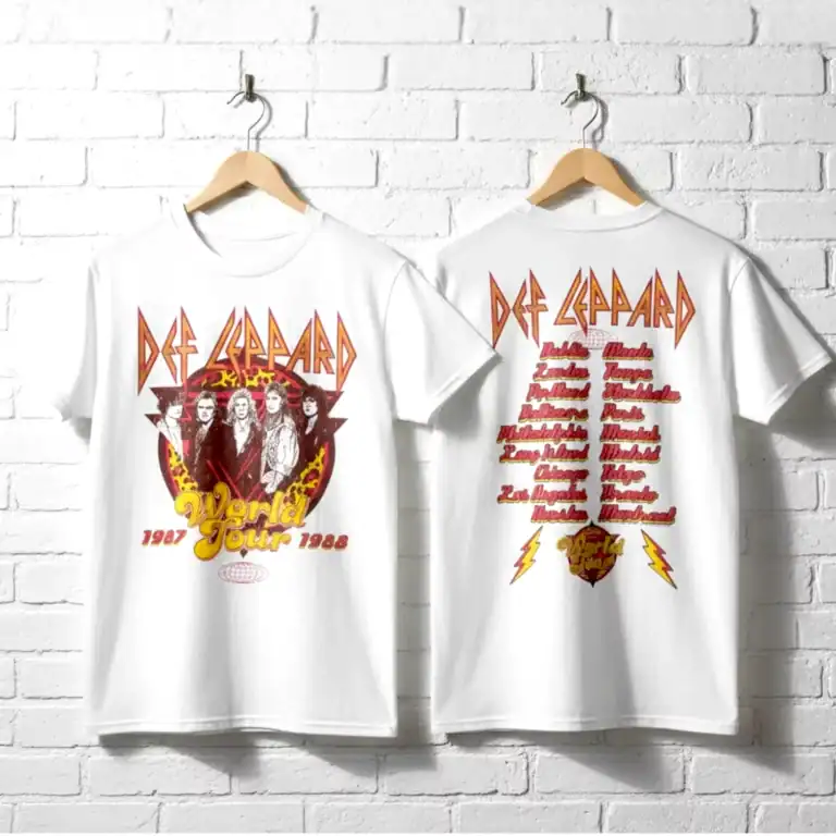 Def Leppard World Tour 87 Cities Men's T Shirt
