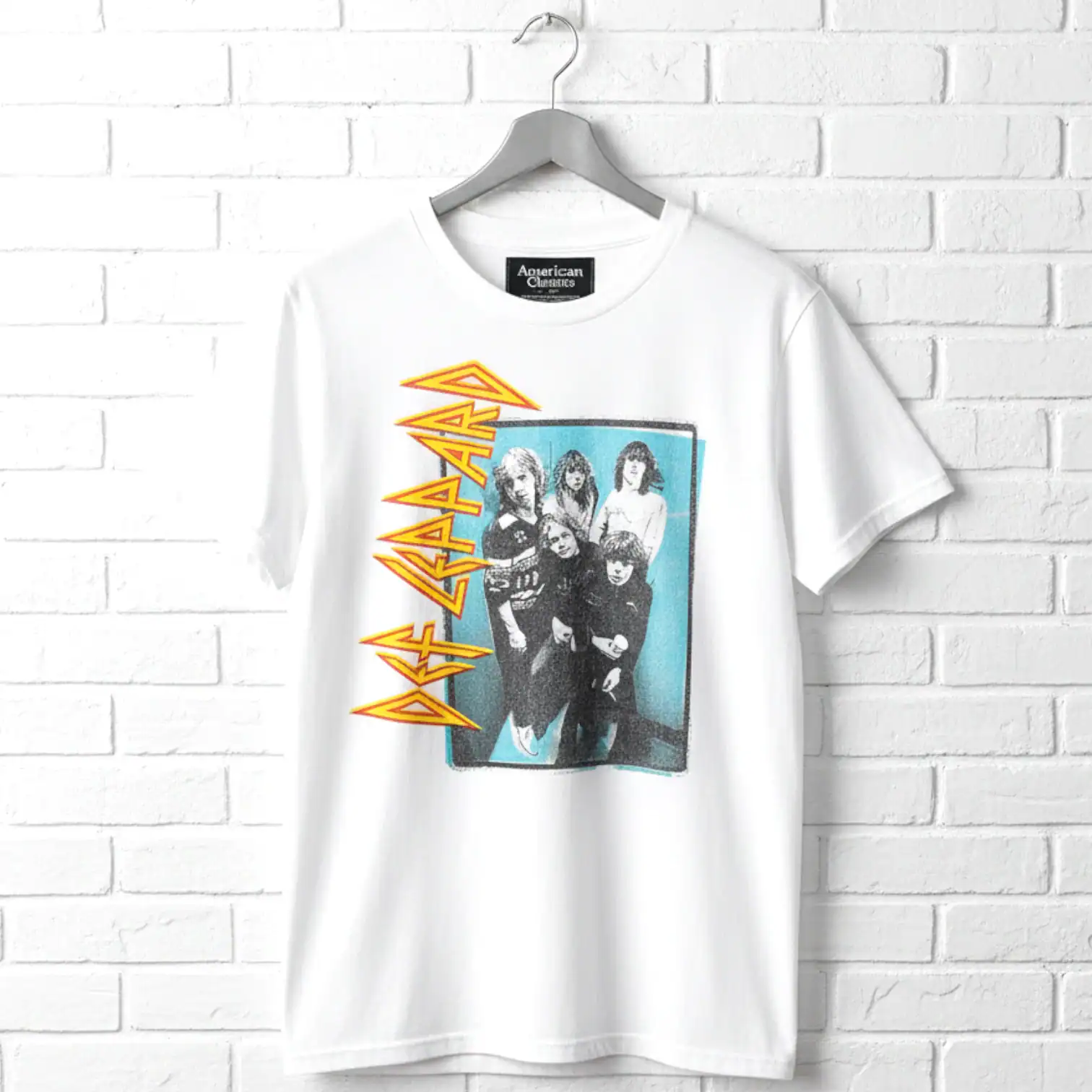Def Leppard UK Tour 1987 Cities Men's T Shirt - Image 3