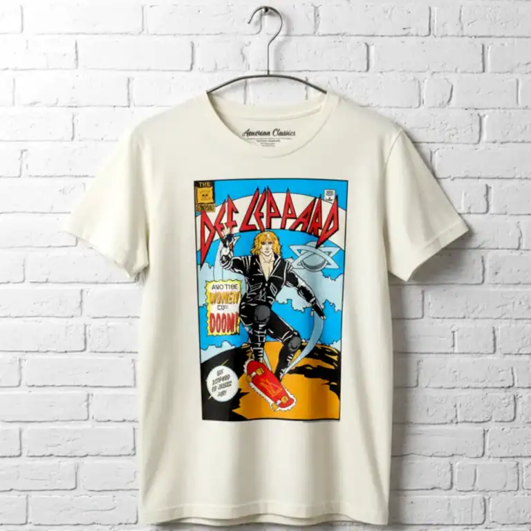 Def Leppard Women of Doom Comic Men's T Shirt