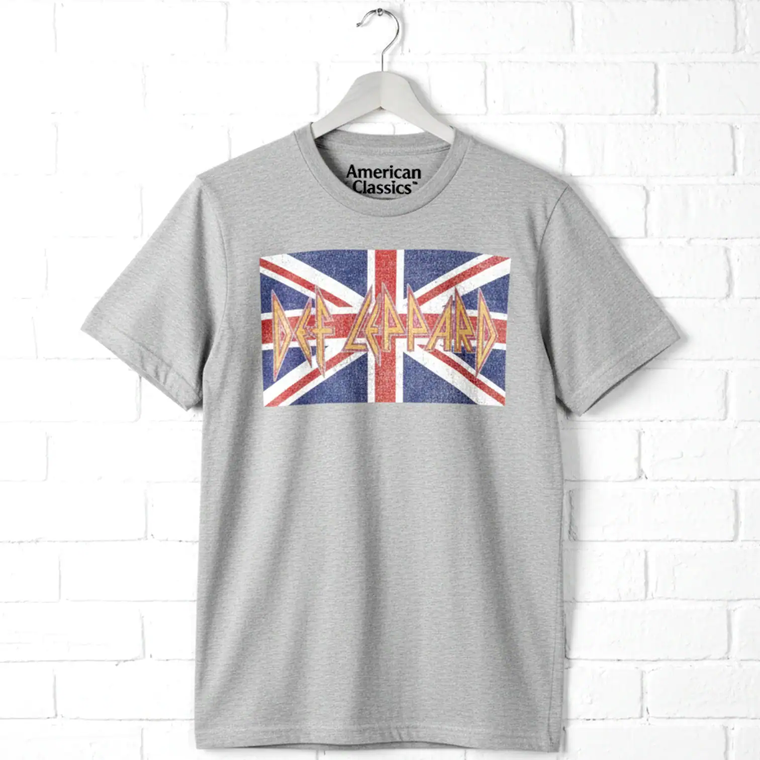 Def Leppard Union Jack Flag Men's T Shirt