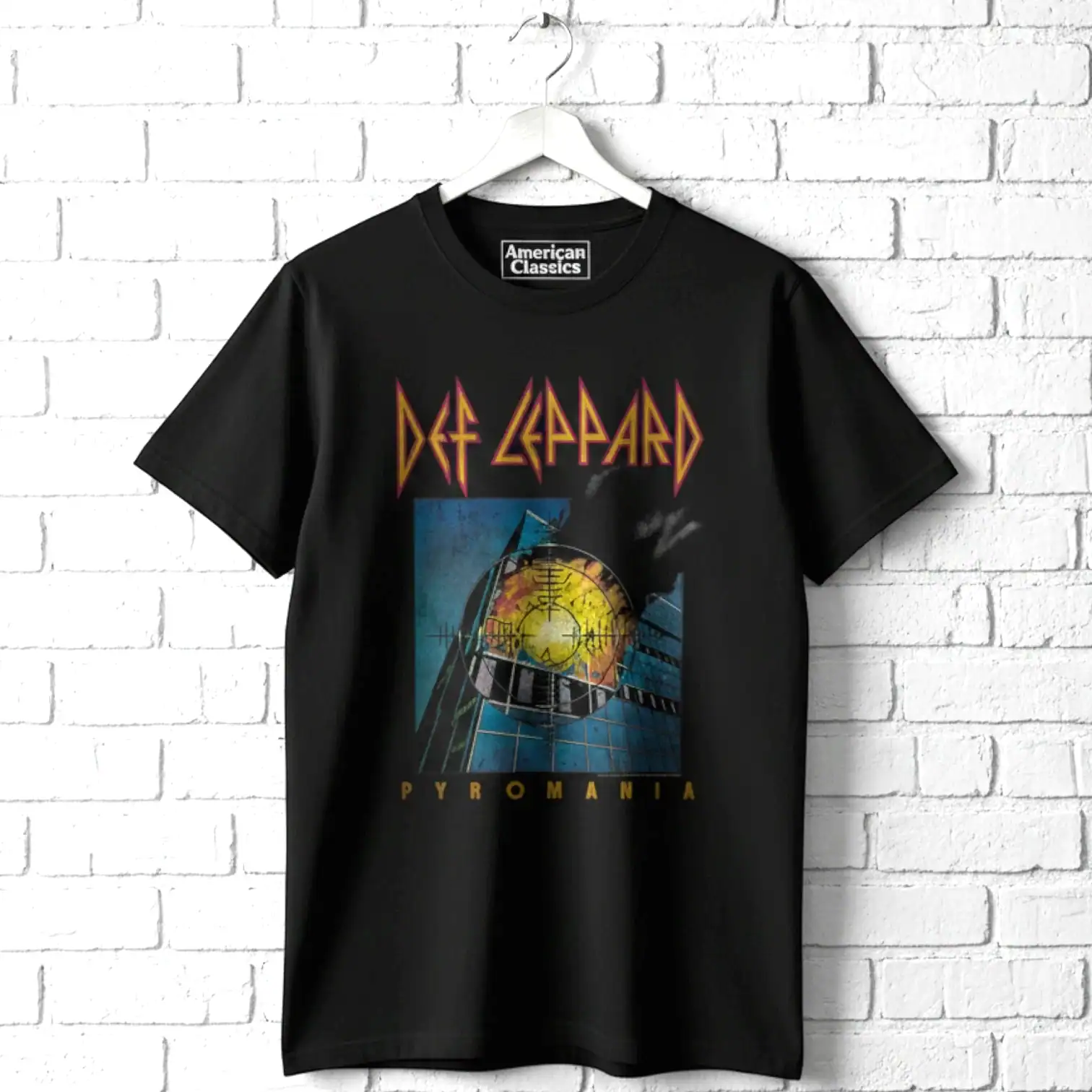 Def Leppard Faded Pyromania Men's T Shirt