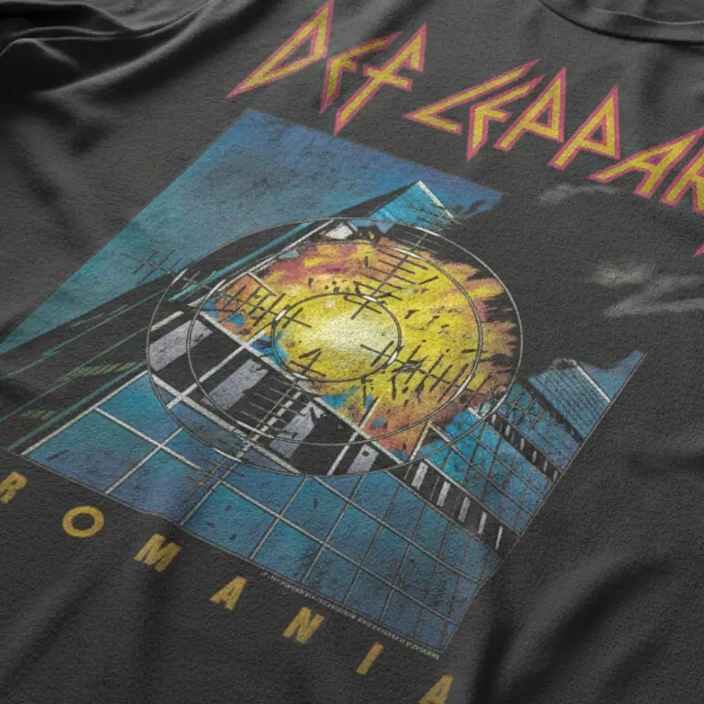 Def Leppard Faded Pyromania Men's T Shirt - Image 3