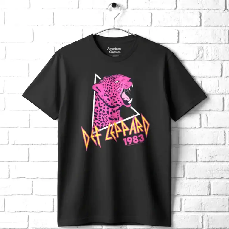 Def Leppard Pink Leopard 83 Men's T Shirt