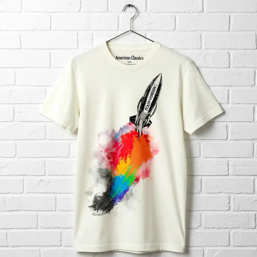 Flash Gordon Rocket Ship Men's T Shirt