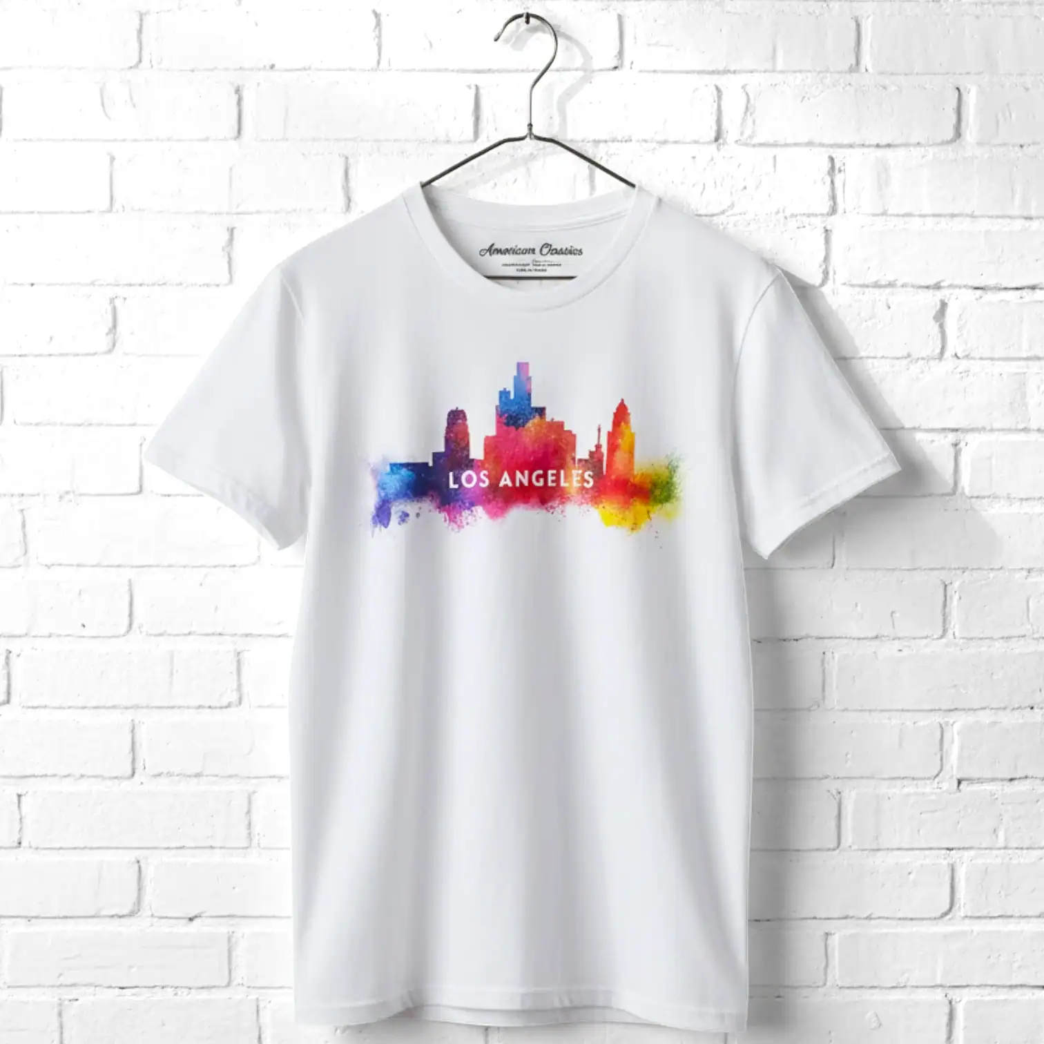 Los Angeles Airbrushed Skyline Men's T-Shirt