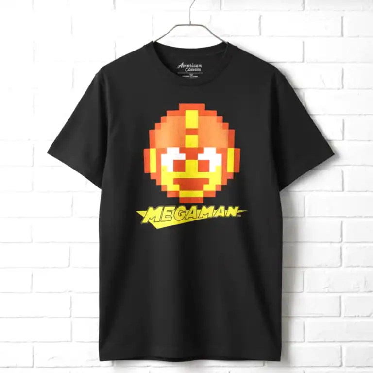 MegaMan Halloween Pixel Face Men's T Shirt
