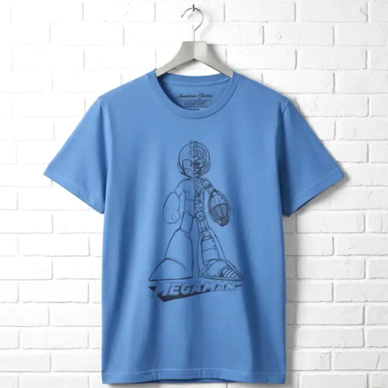 Megaman Robot Blueprint Men's T Shirt