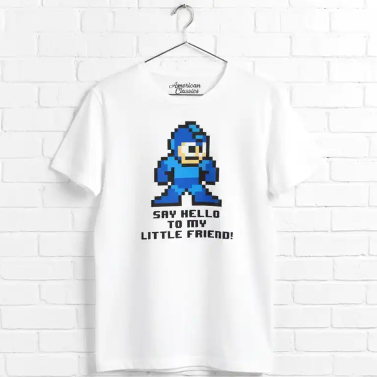 Megaman Say Hello to my Little Friend Men's T Shirt