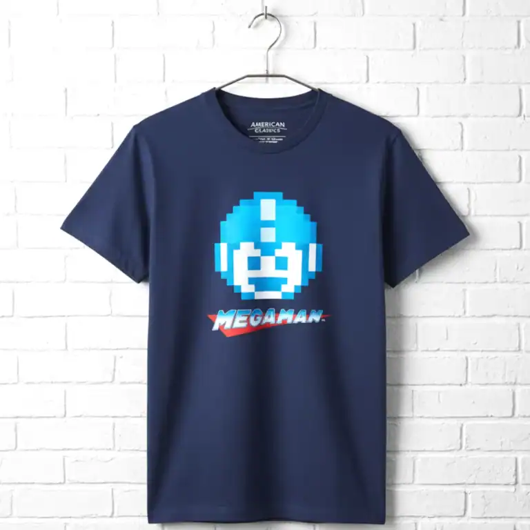 Megaman Pixel Face Men's T Shirt