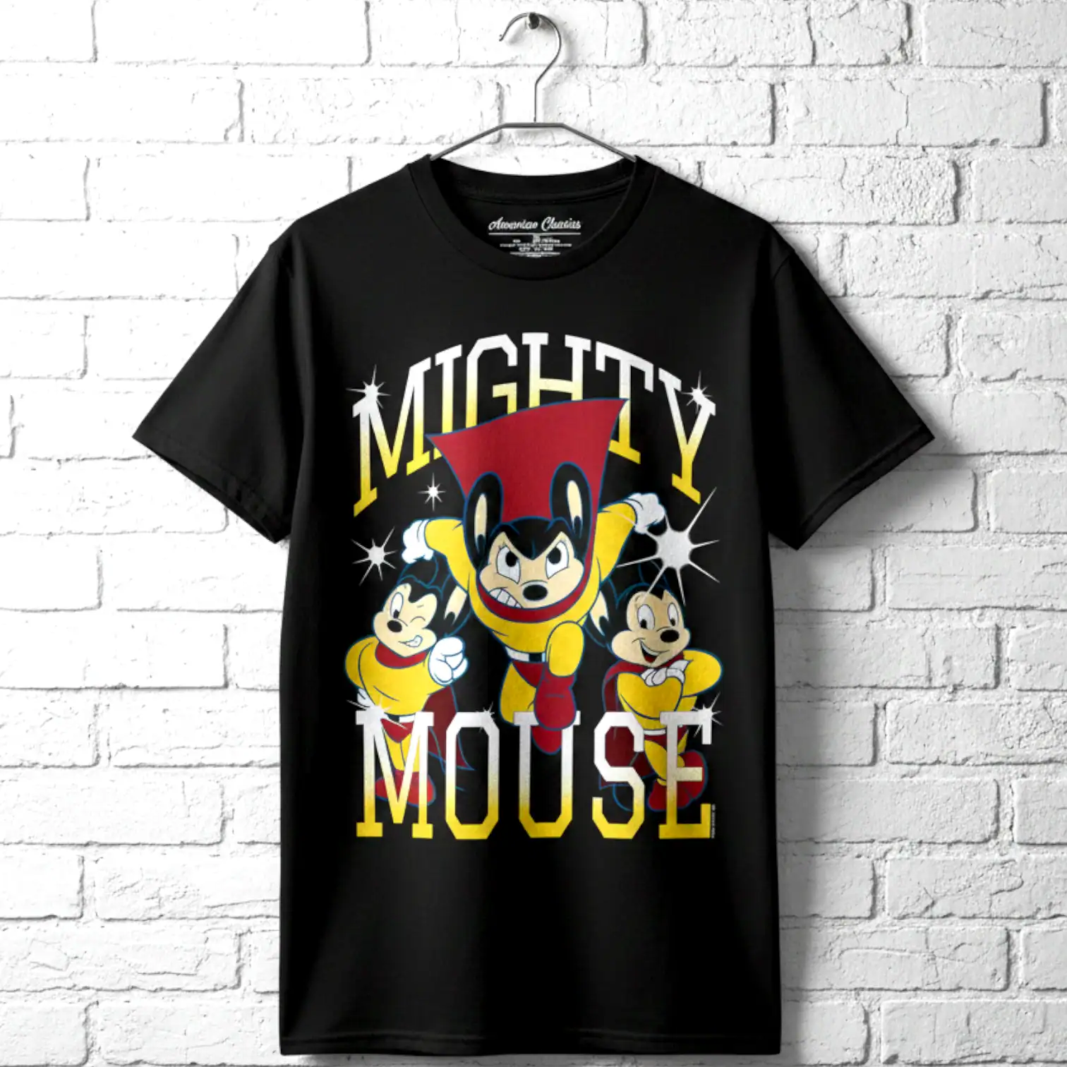 Mighty Mouse Triple Threat Men's T Shirt
