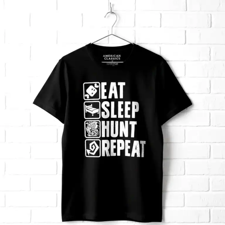 Monster Hunter Eat Sleep HUNT Repeat Men's T Shirt