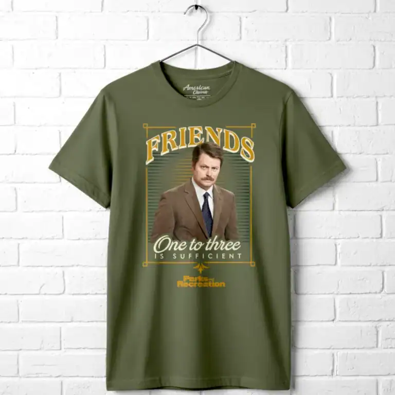 Parks and Recreation Ron has Sufficient Friends Men's T Shirt
