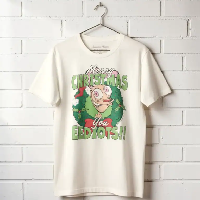 Ren and Stimpy Merry Christmas You Eediots Men's T Shirt
