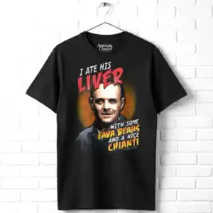 Silence of the Lambs Ate his Liver with Fava Beans Men's T Shirt