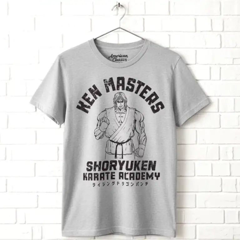 Street Fighter Ken Masters Shoryuken Karate Academy Men's T Shirt