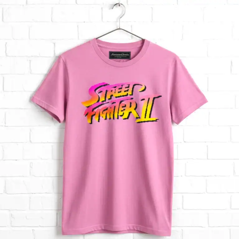 Street Fighter 2 8Bit Logo Men's T Shirt