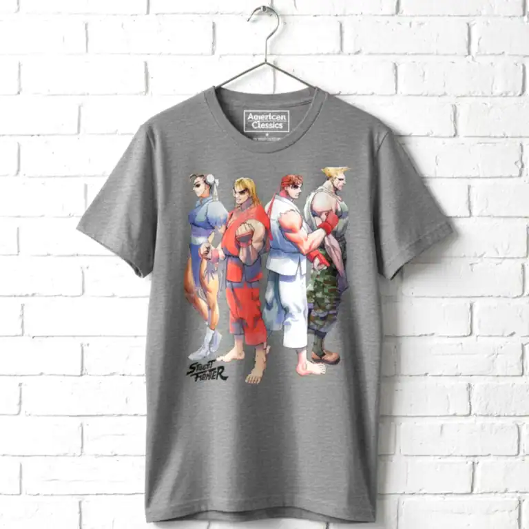 Street Fighter Sketch Line-up Men T Shirt