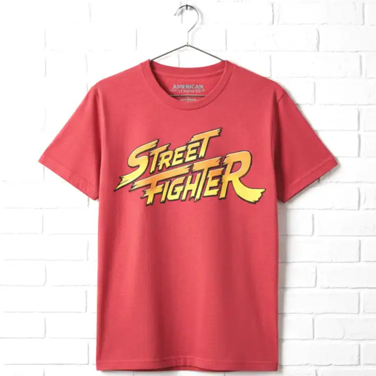 Street Fighter Gold Logo Men's T Shirt