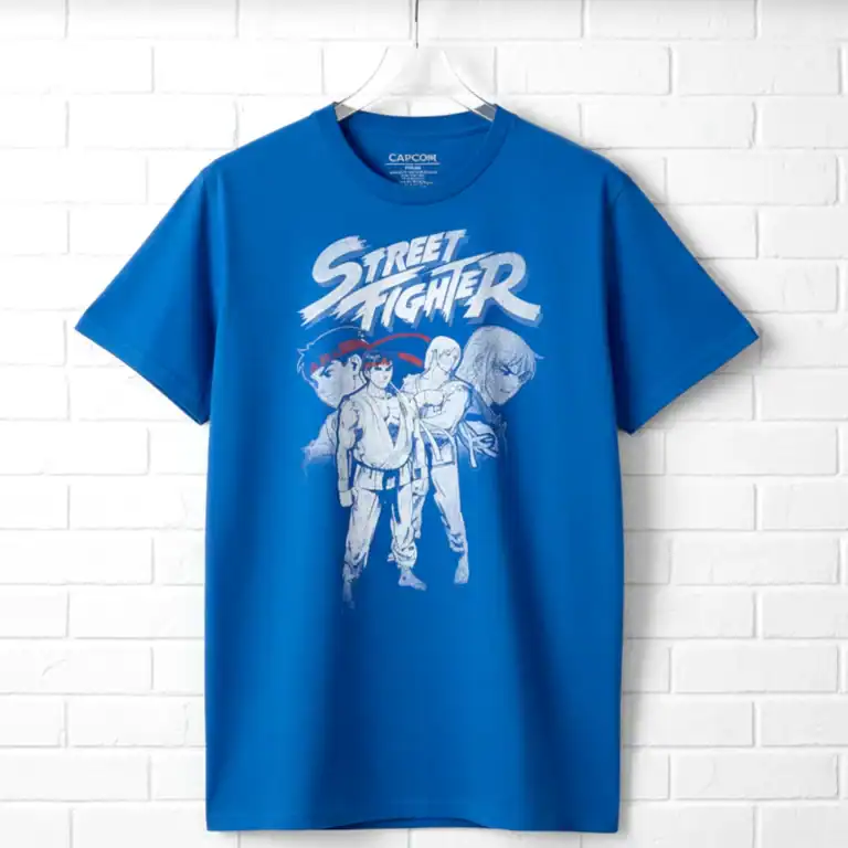 Street Fighter Ryu Ken Blue Men's T Shirt