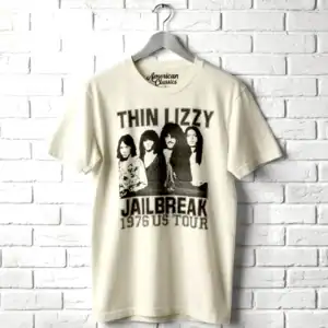 Thin Lizzy Jailbreak 1976 US Tour Men's T Shirt