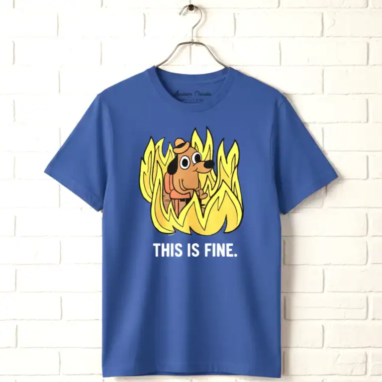 This is Fine Up in Flames Men's T Shirt